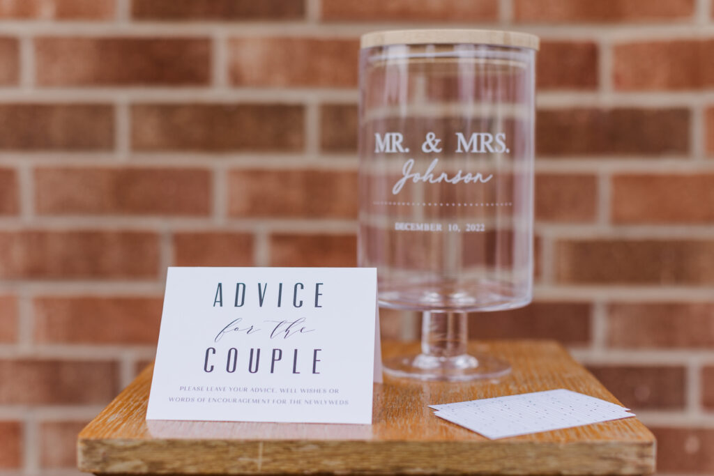 advice for the couple sign