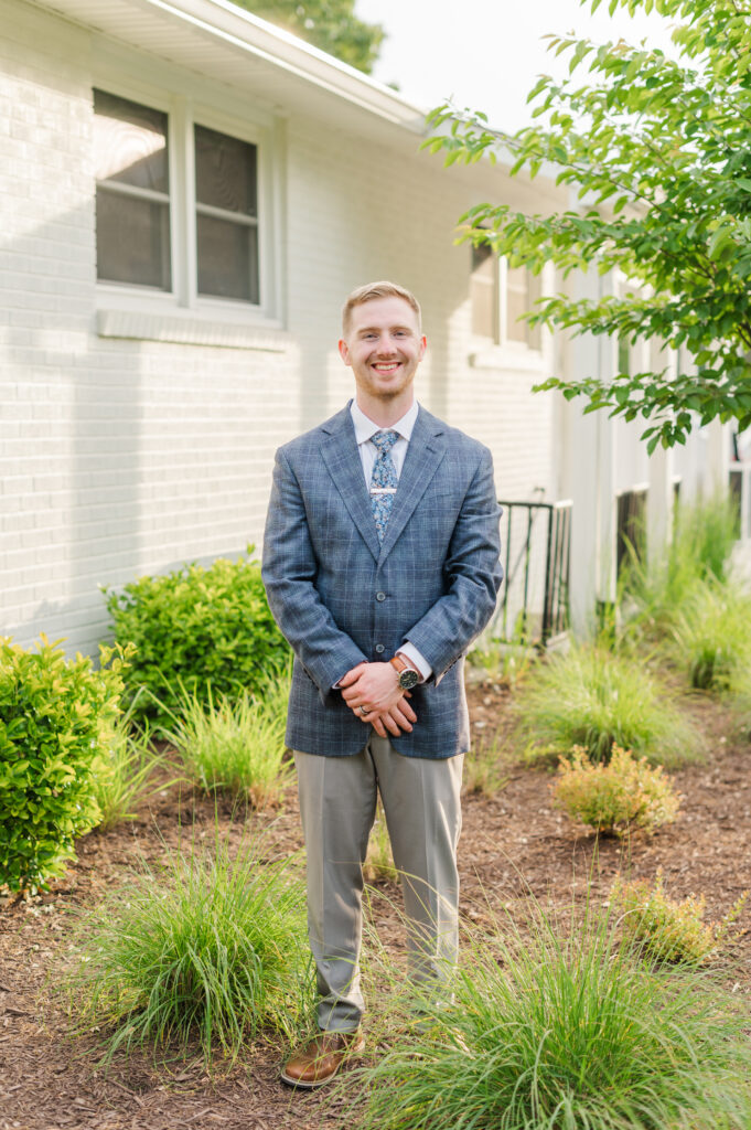 groom smiling