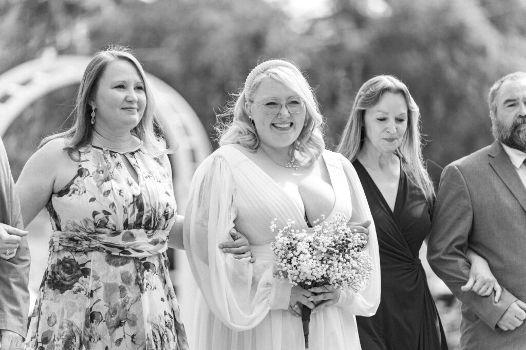 bride walking down aisle