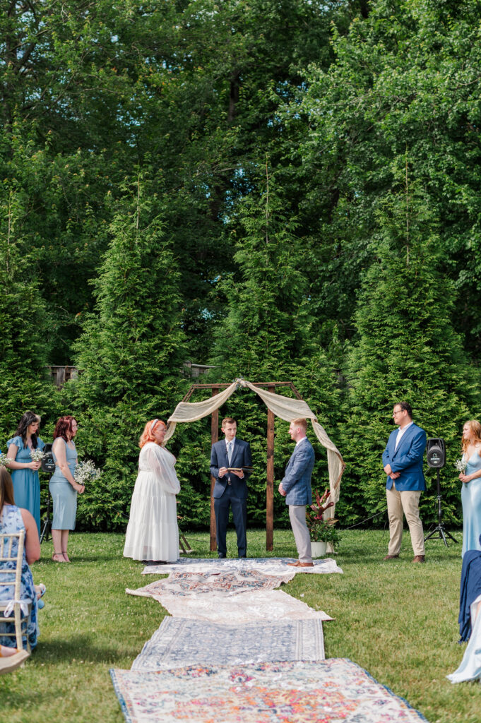 bride and groom during ceremony