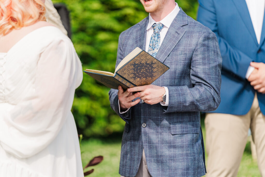 bride and groom during ceremony