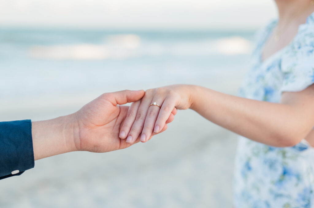 engagement ring at topsail beach