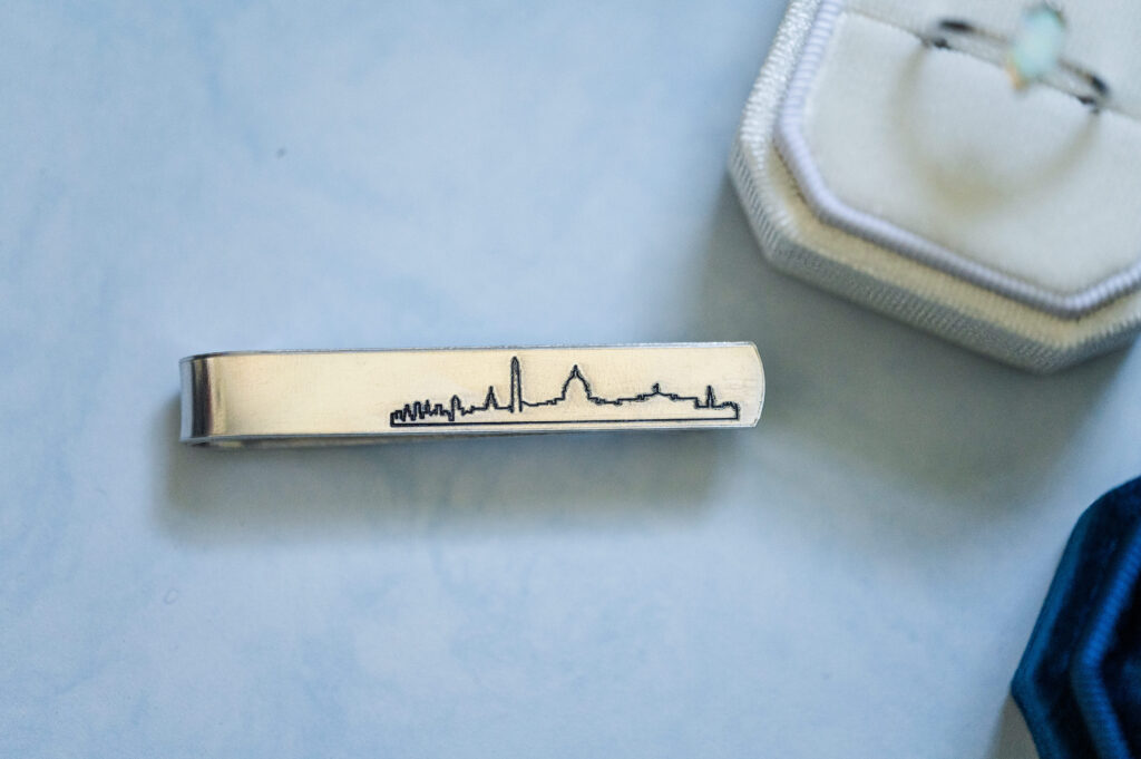 custom grooms tie clip