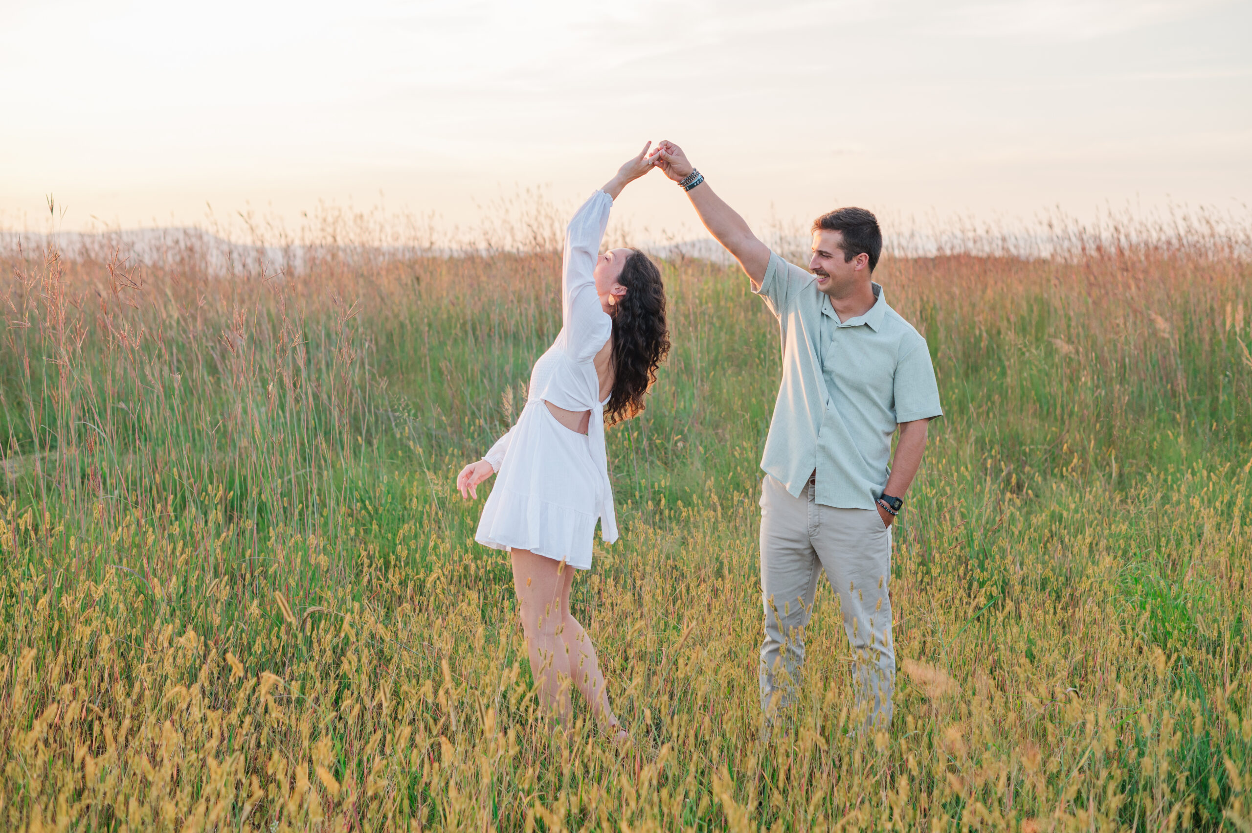 twirling pose engagement