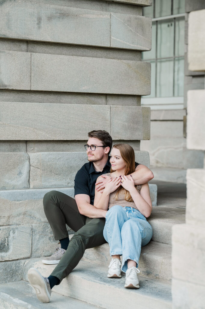 downtown raleigh nc engagement session