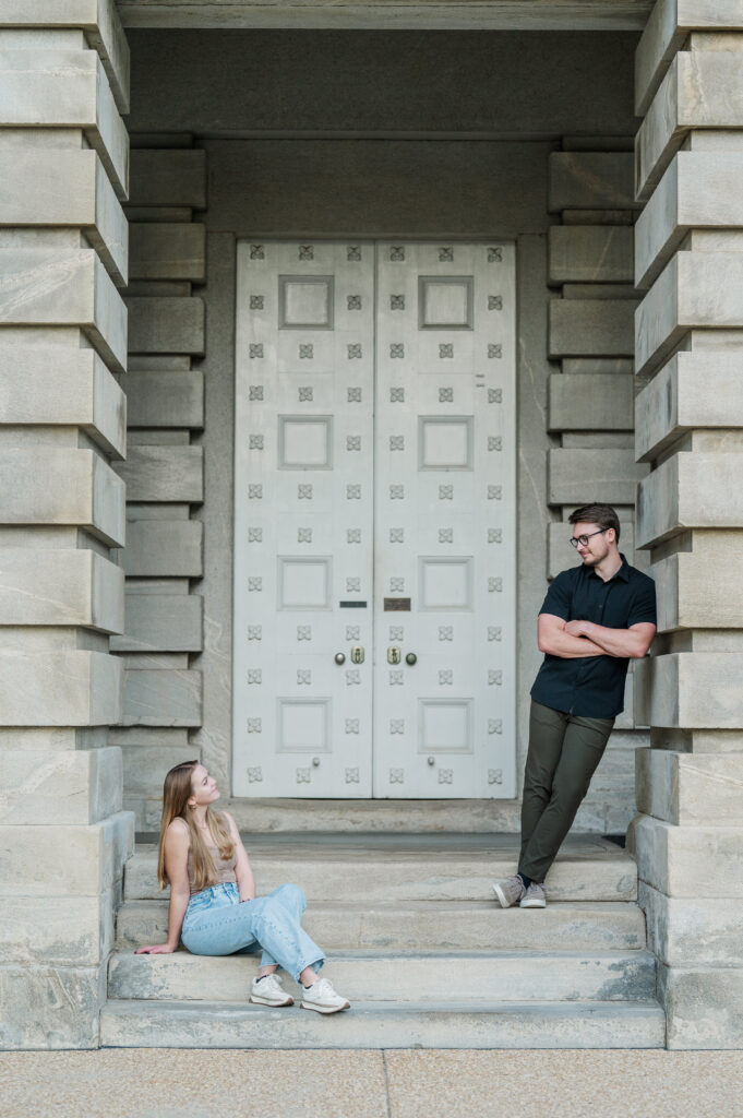 downtown raleigh north carolina engagement session