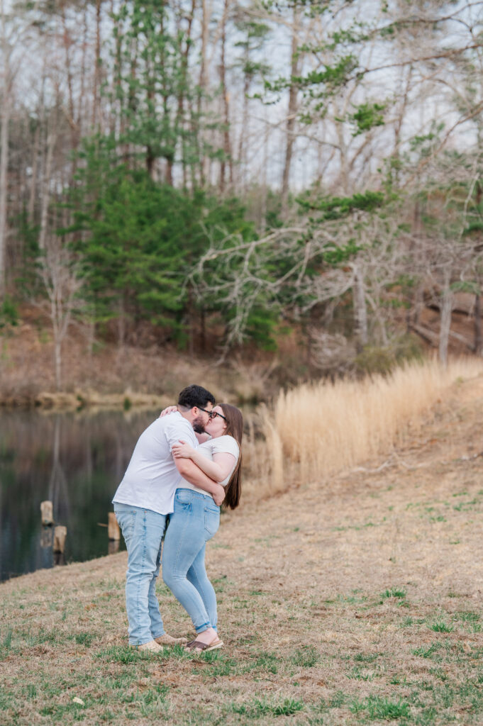 winston salem lake engagement session