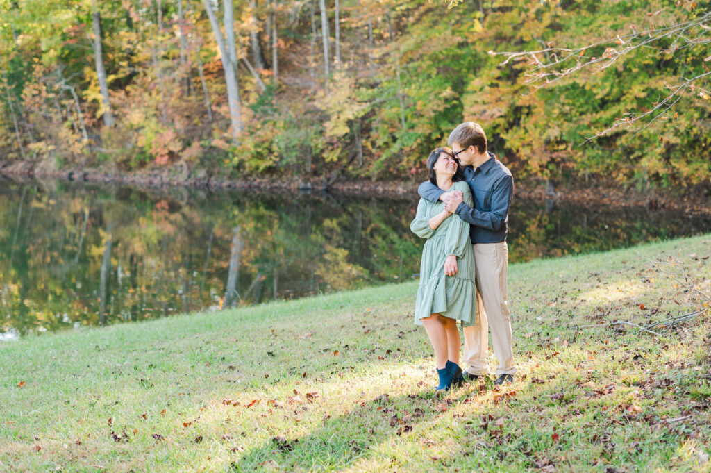 salem lake engagement session couple