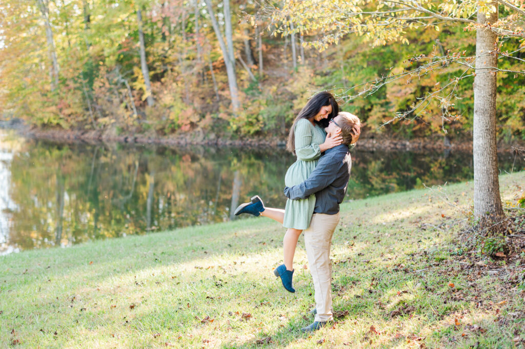 salem lake engagement session lift