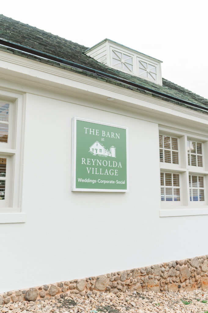 The Barn at Reynolda Village sign