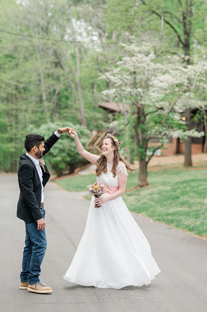 Tanglewood Park Walnut Hall Bride and Groom