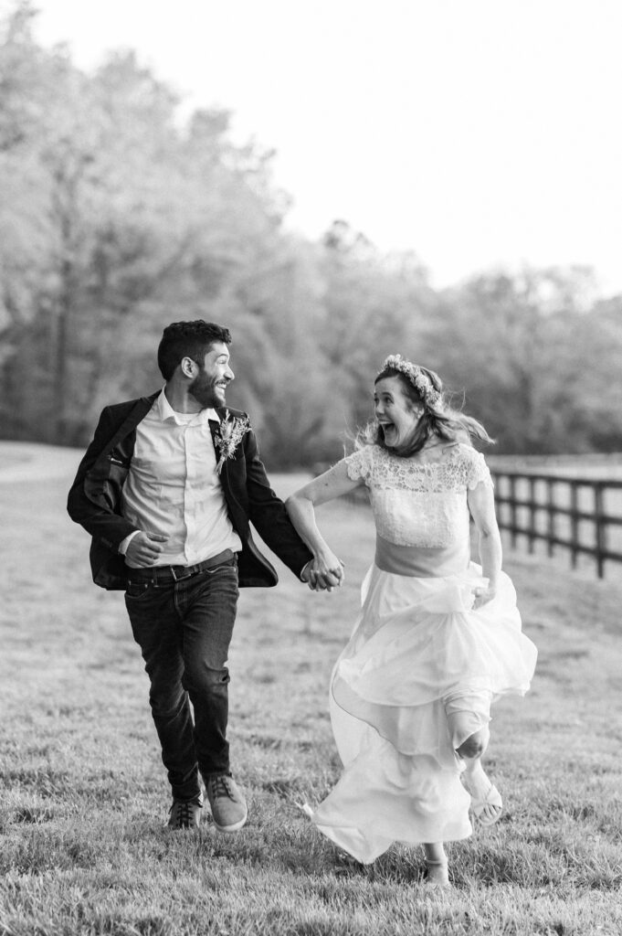 Tanglewood Park Sunset Portraits Bride and Groom