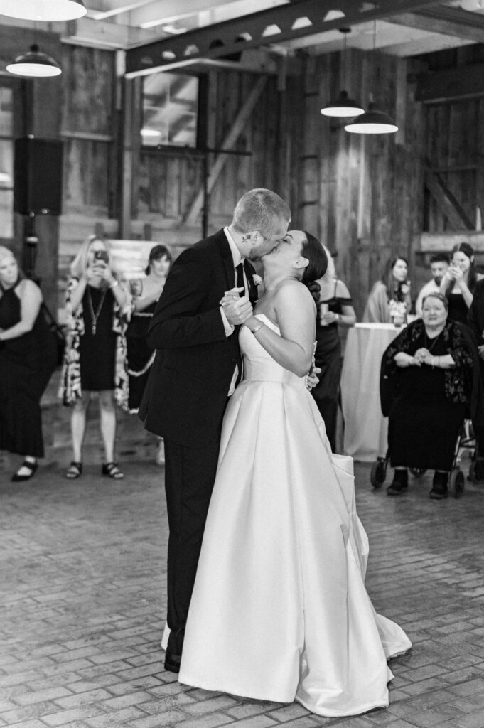 Bride and groom first dance