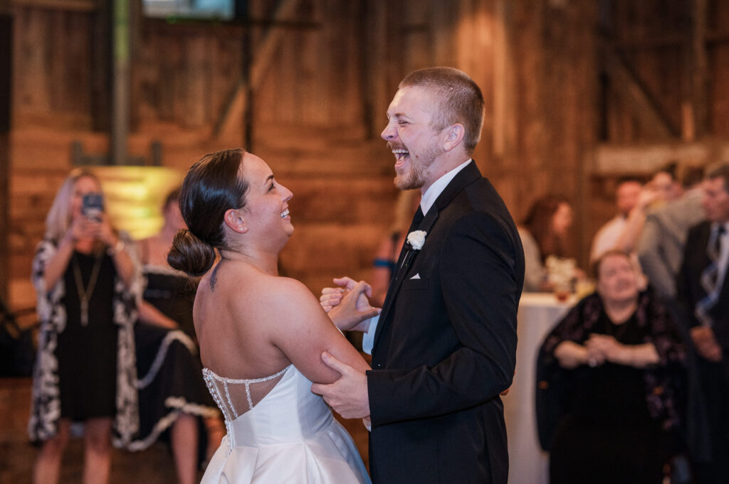 Bride and groom first dance