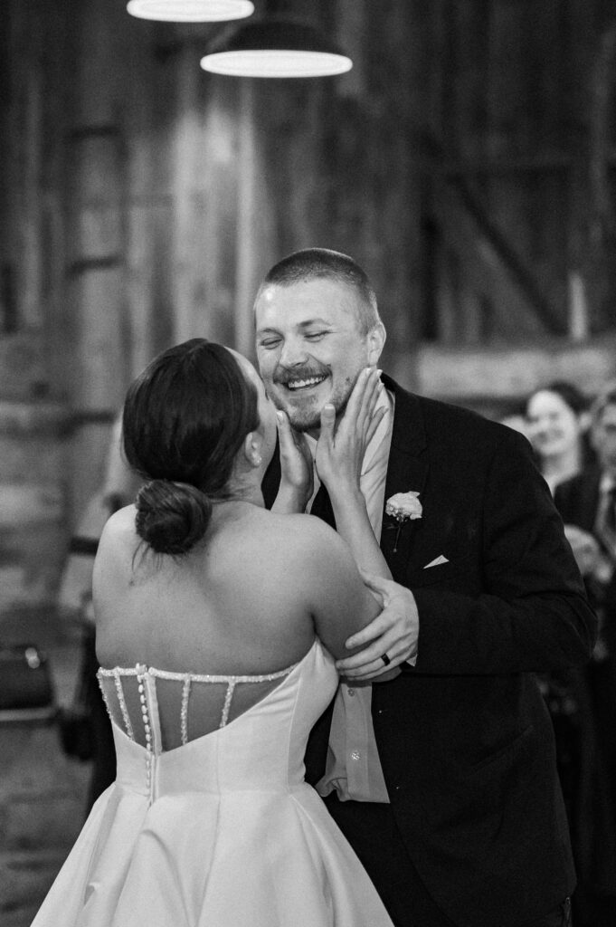 Bride and groom first dance