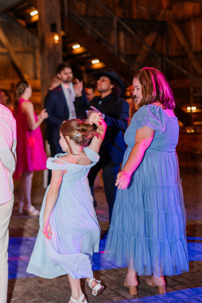 Dancing wedding reception