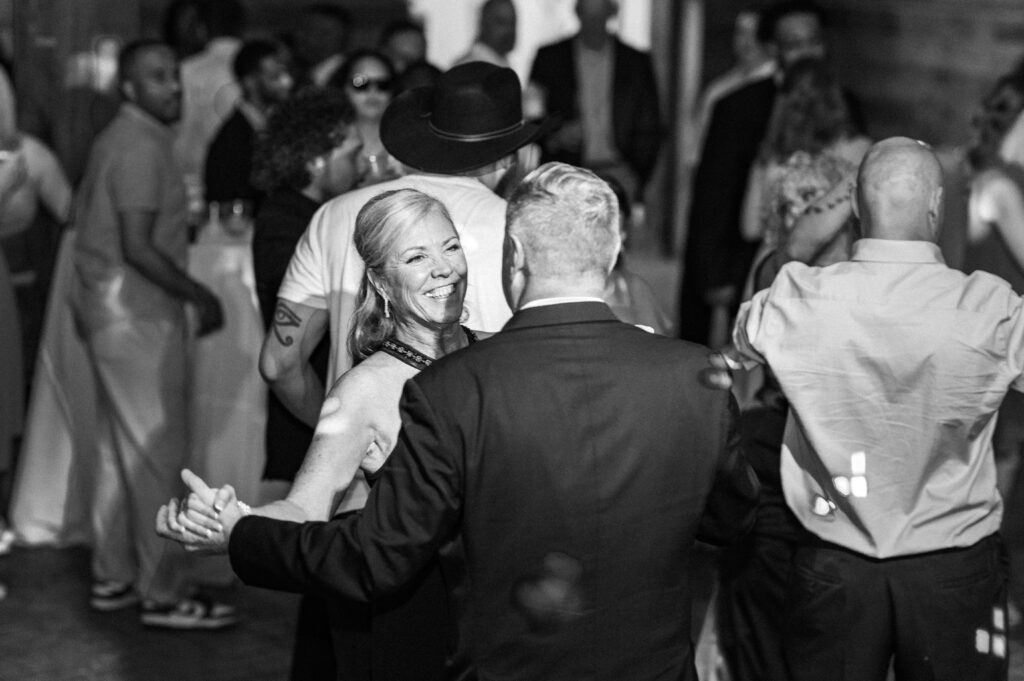 Dancing wedding reception