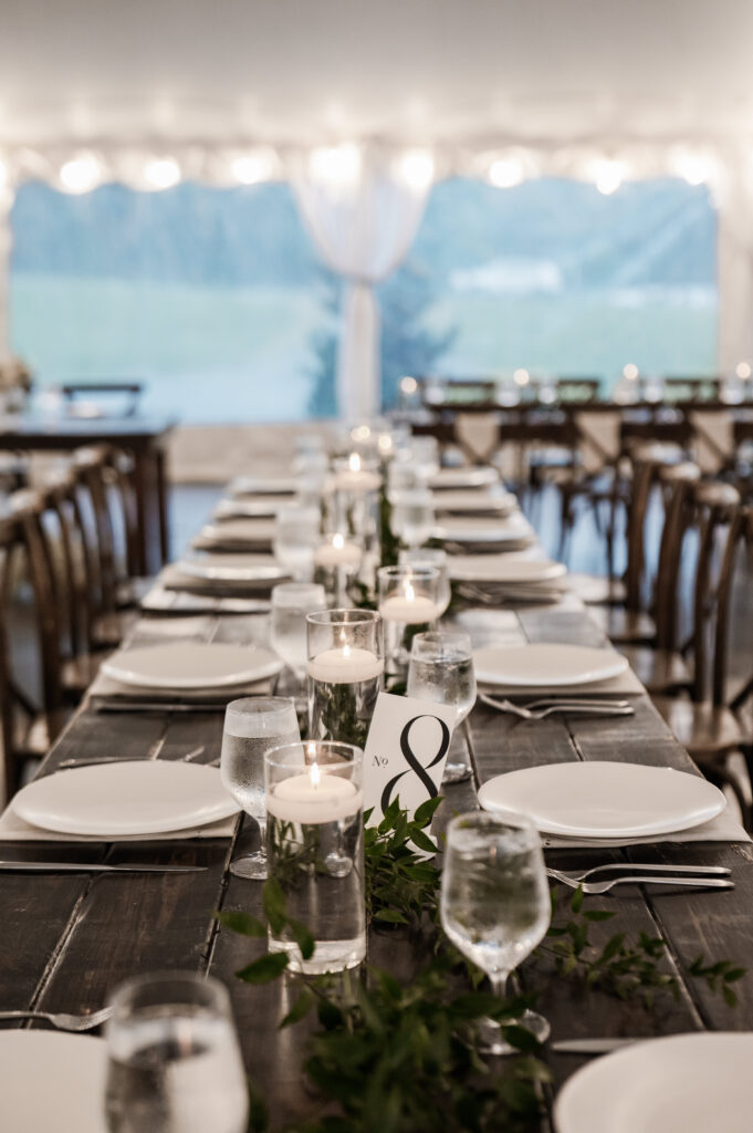 Summerfield farms wedding reception table