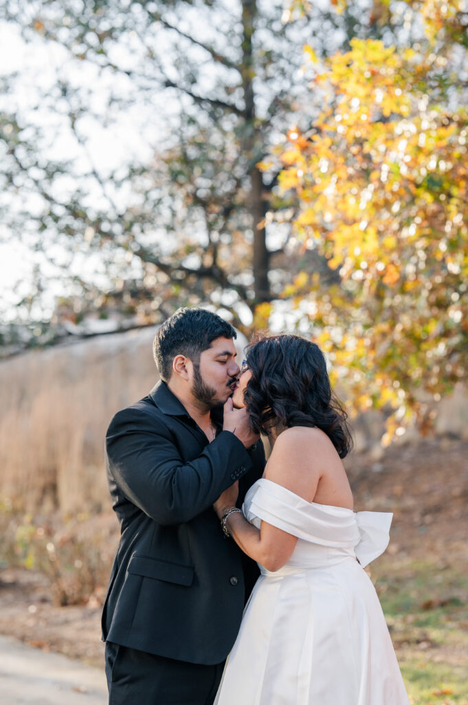 raleigh elopement bride and groom