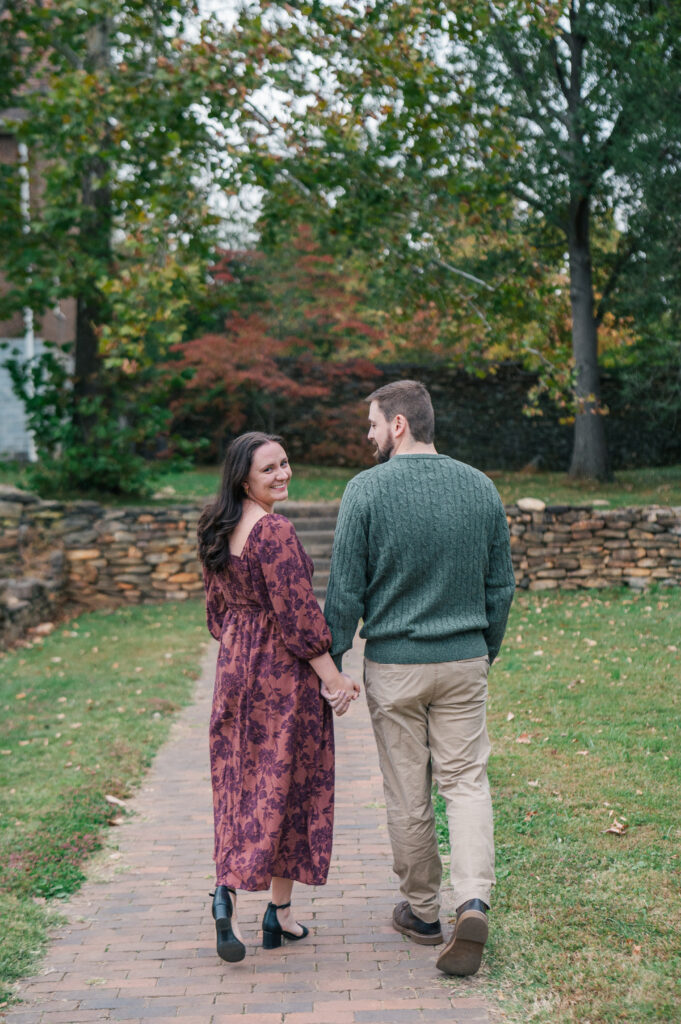 Old Salem fall engagement session