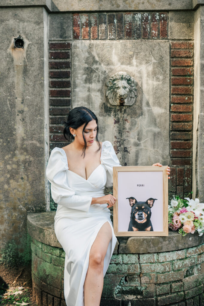 Bride honors dog at wedding