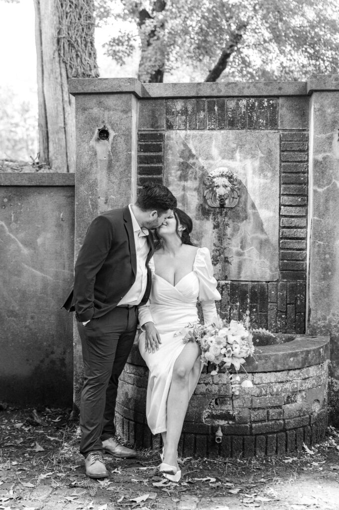 Bride and Groom eloping in Winston Salem, NC