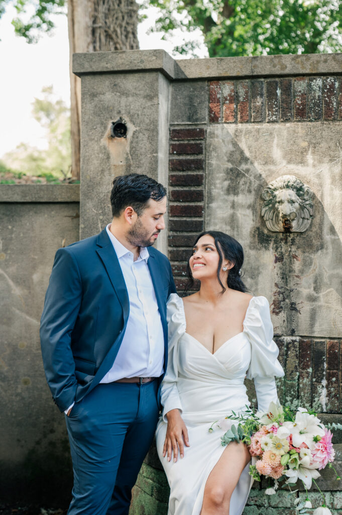 Bride and Groom eloping in Winston Salem, NC