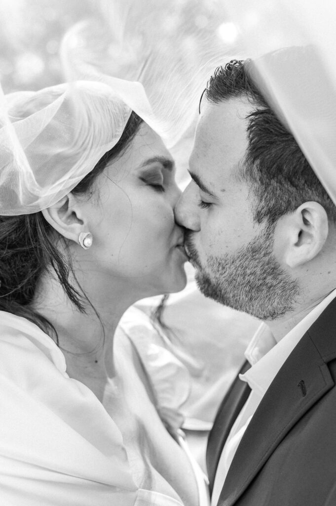 Couple Eloping in Reynolda gardens