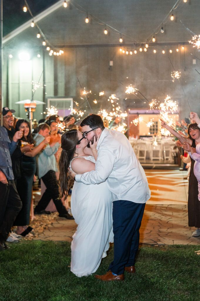 Sparkler exit on NC Wedding Day