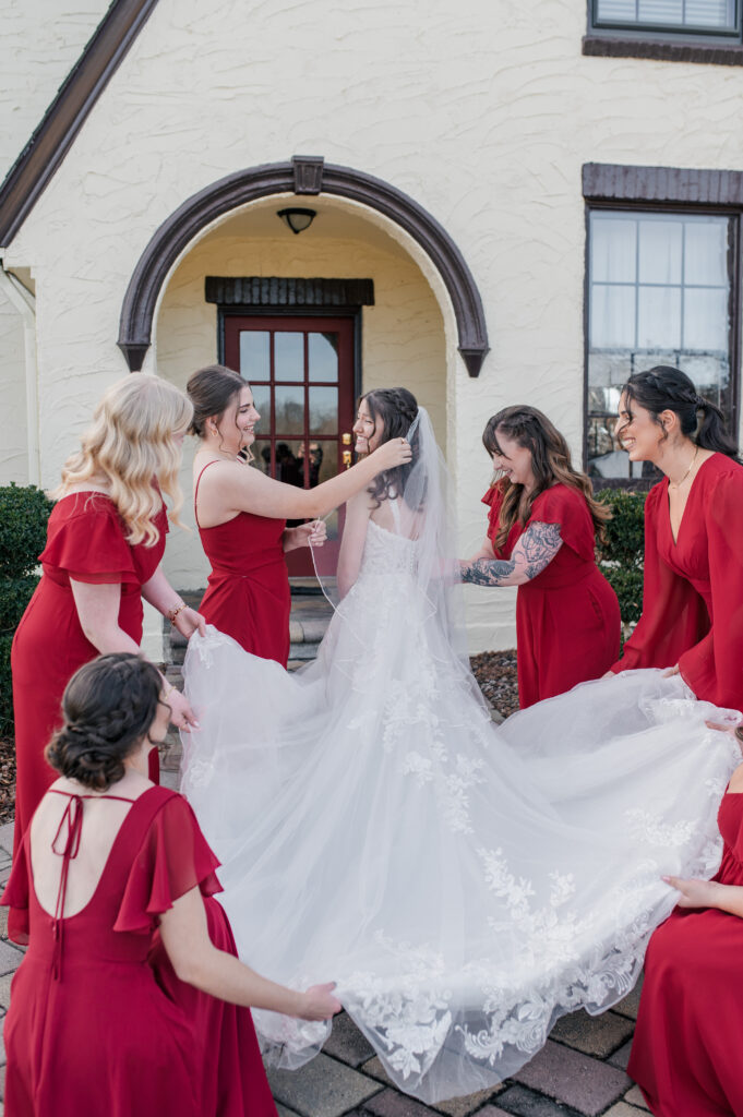 Greensboro wedding venue bridal party