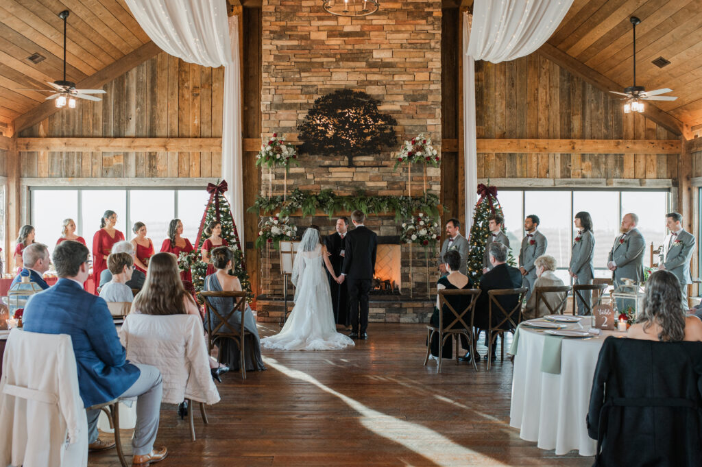 Indoor ceremony at Experience Oakhaven Greensboro Wedding venue
