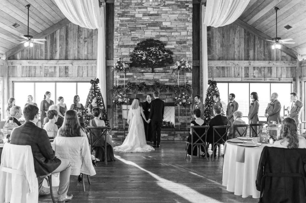 Indoor ceremony at Experience Oakhaven Greensboro Wedding venue