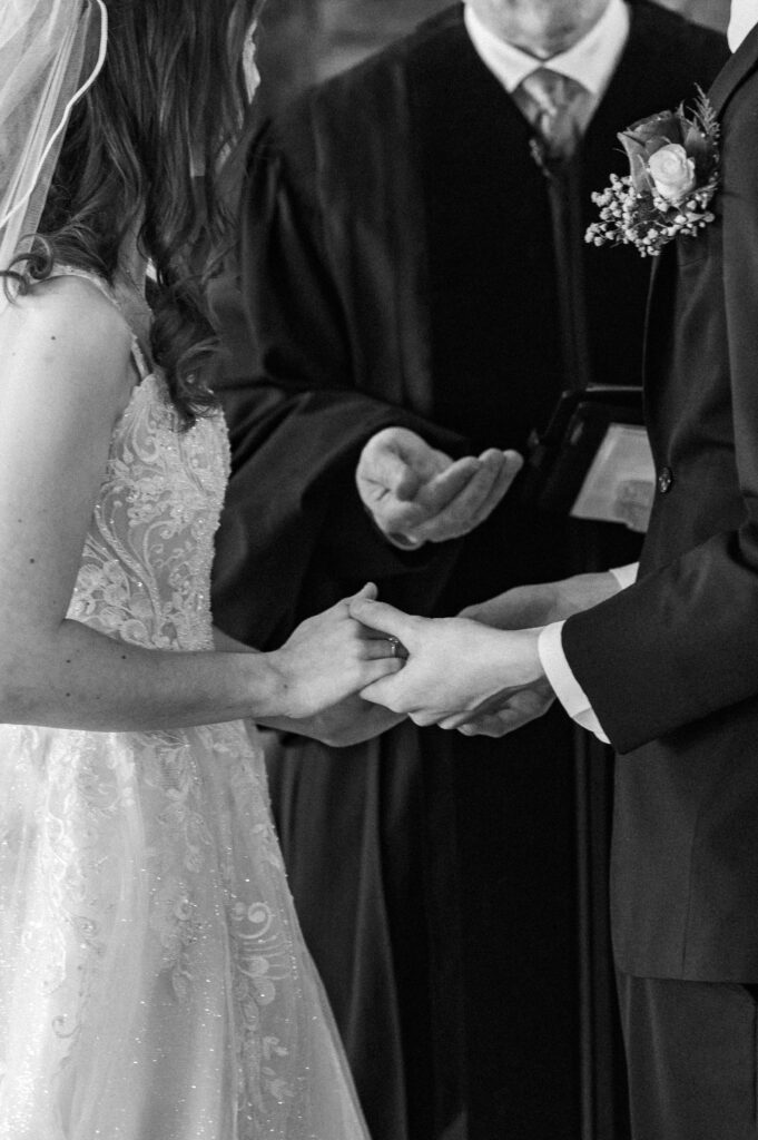 Indoor ceremony at Experience Oakhaven