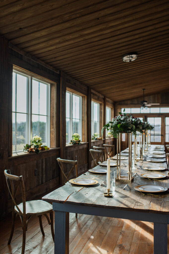 Experience Oakhaven table set up reception