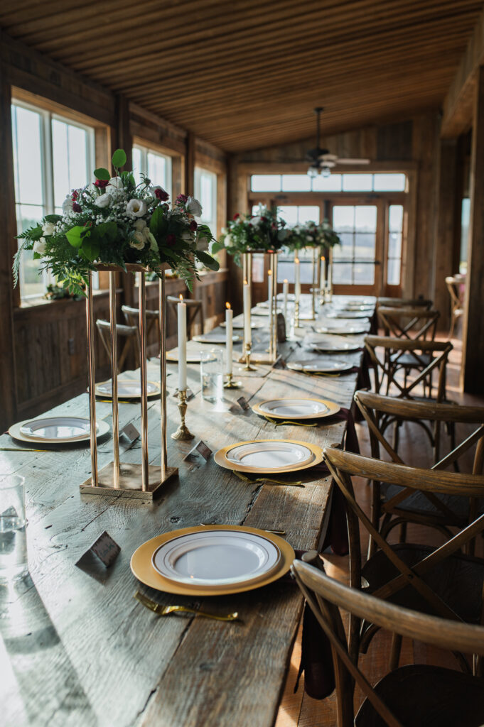 Experience Oakhaven table set up reception