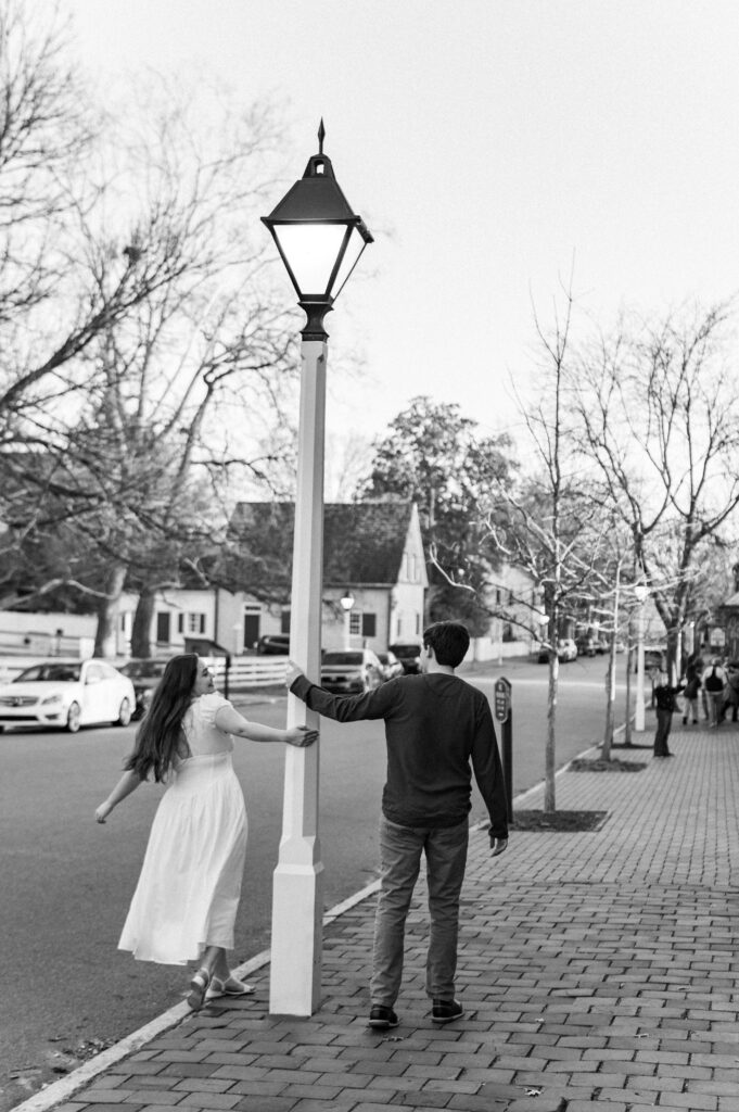 downtown Winston Salem engagement