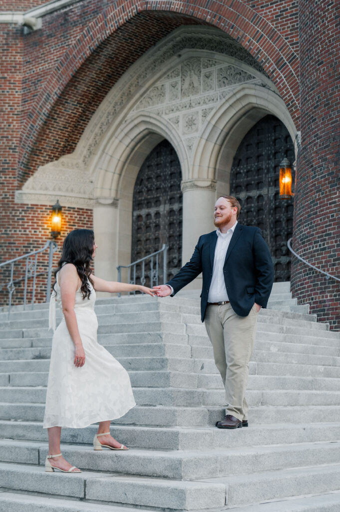 Downtown greensboro engagement session